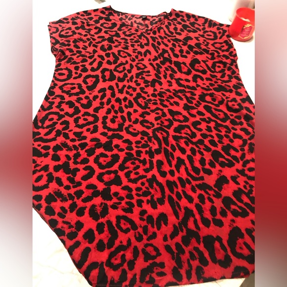 Emery Rose short sleeve , red leopard dress,  Size 5X (size equivalent 22) - Picture 7 of 7